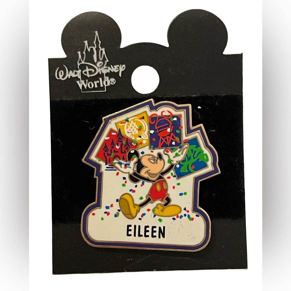 Disney Personalized Souvenir Lapel Pin w/Mickey Mouse NWT